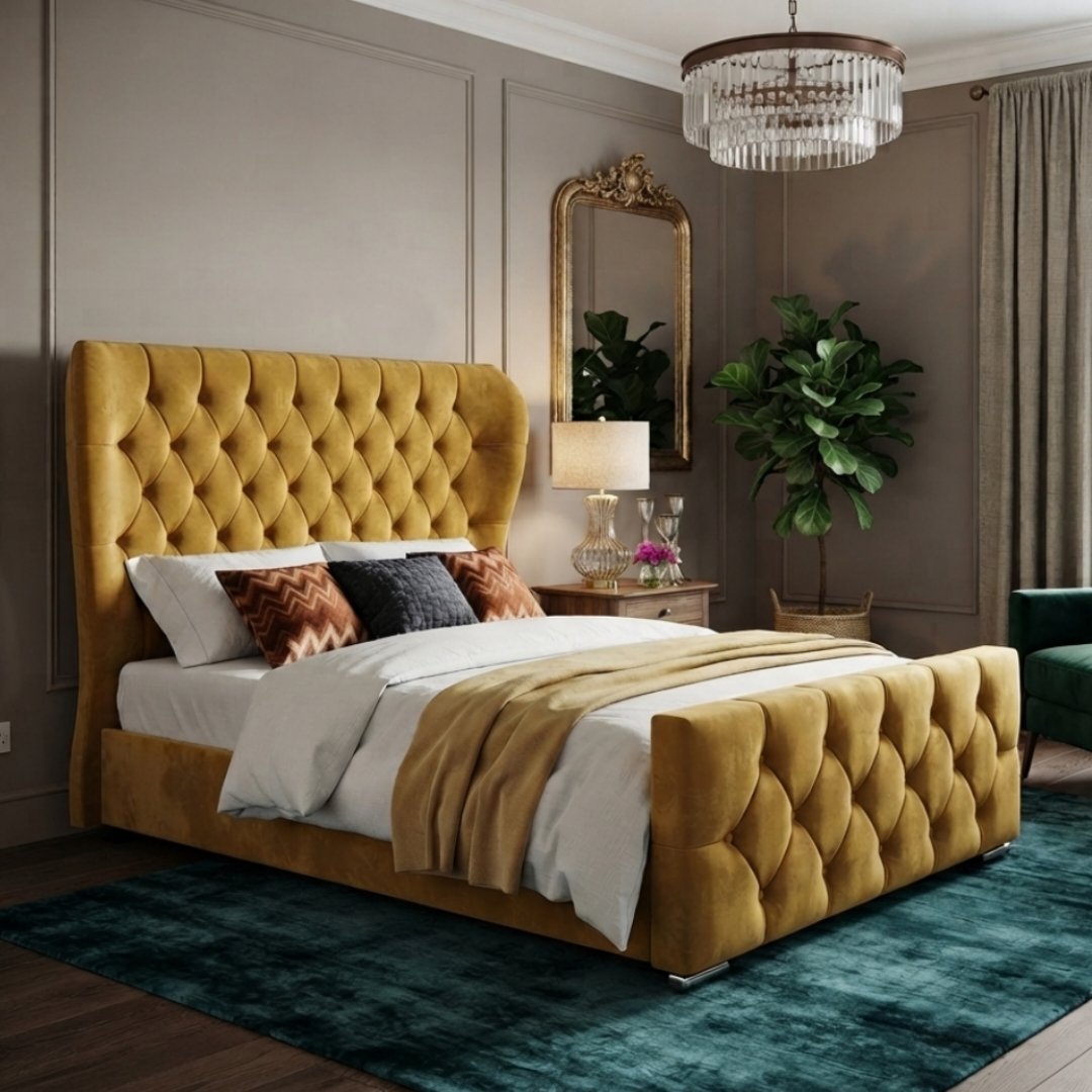 Butterfly Wing Back Bed