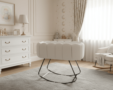 Queen Boucle Teddy cream Baby cot